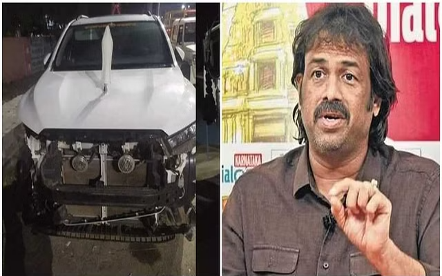 Education Minister Madhu Bangarappa's car meets with an accident
